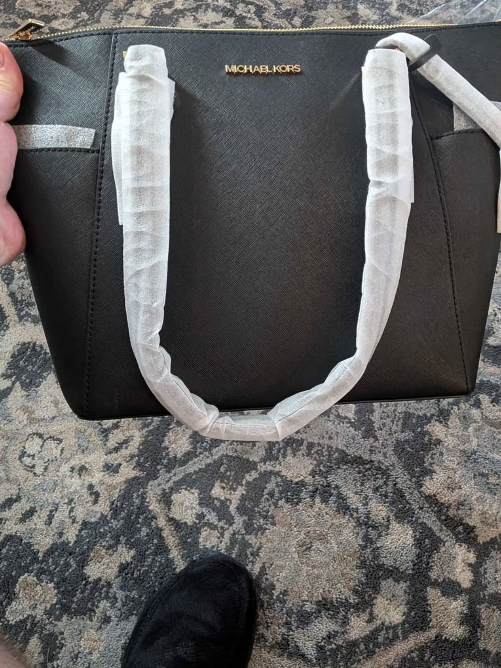 Michael Kors Black Saffiano Leather Tote Bag